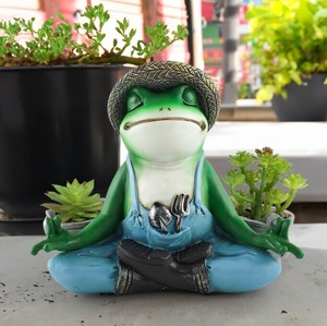 植木鉢 カエル 置物  樹脂  MBQ2049