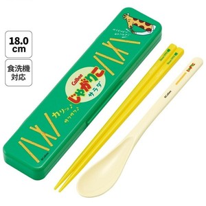 【スケーター】抗菌音のならないコンビセット 箸18cm【カルビー じゃがりこ サラダ味】　日本製