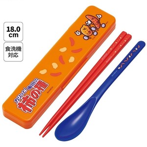 【スケーター】抗菌音のならないコンビセット 箸18cm【亀田製菓 柿の種】　日本製