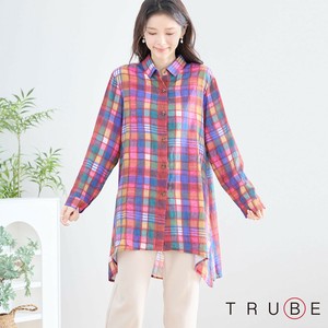 【2025新作】【M〜L】レインボーチェックコットンシャツ(N73-093) (1号店) FM1