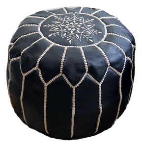 Stool black Moroccan 35cm