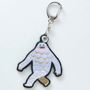 【名入れ可】 イエティ 刺繍キーホルダー ギフト