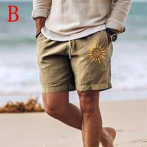 ハーフパンツ 綿麻  無地 レジャー 快適 メンズ ファッション   DYLA859
