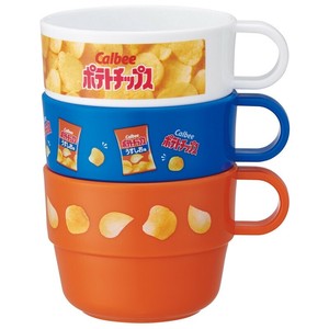 【スケーター】スタッキングコップ3P 【カルビー ポテトチップス うすしお味】