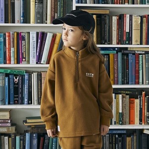 Kids' 3/4 Sleeve T-shirt Half Zipper [A/W NEW]