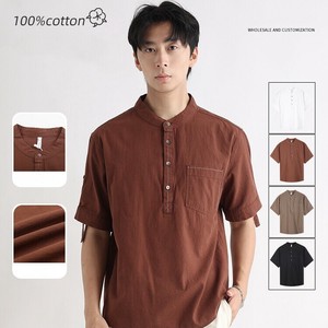 P22315 Tシャツ トップス カジュアル メンズ 男 2025春夏新作 レトロ  韓国風 ポロシャツ 半袖