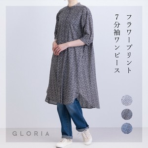 洋装/连衣裙 印花 7分袖