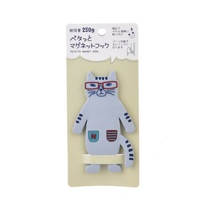 クスグルジャパン ペタッとマグネットフック ネコザワさん マグネットフック グレー 23-6301