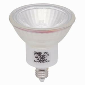 UVカット機能付 ハロゲン電球  110V 50W形 広角 E11口金　JDR110V30WUVWKH2E11A