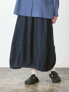 【予約販売】バルーンスカート　デニムドットジャガード 2色 M L 【9月入荷予定】