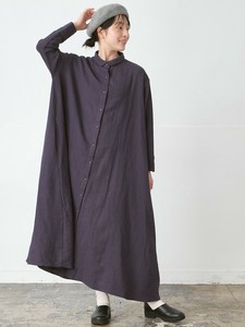 【予約販売】シャツワンピース　リネンコットン3色 M L LL 3L 《大きいサイズ》【9月入荷予定】
