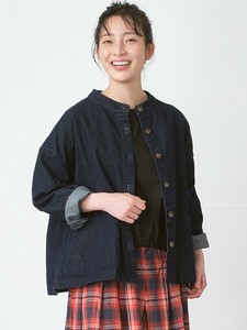 【予約販売】バンドカラージャケット11オンスコットン混デニム  M L LL 3L《大きいサイズ》【9月入荷予定】