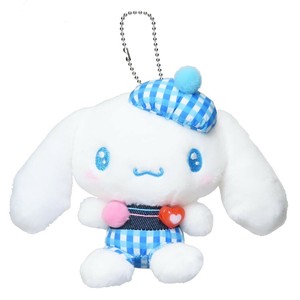 【ぬいぐるみ】シナモロール ミニぬいぐるみボールチェーン ギンガムデニム