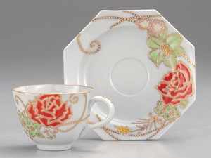 Kutani ware Cup & Saucer Set Roses