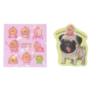 【ステッカー】こびとづかん ホログラムクリアステッカー 2枚入り カクレモモジリ＆ガルシア