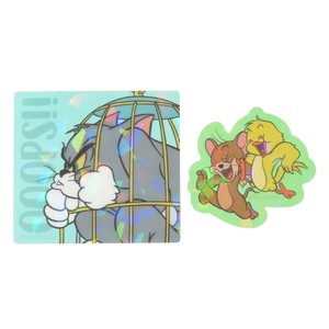 【ステッカー】トムとジェリー ホログラムクリアステッカー 2枚入り グリーン