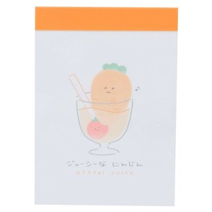 【メモ帳】ジューシーなにんじんとなかまたち ミニメモ ミニミニメモ にんじん