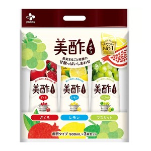 美酢 (ミチョ) アソートセット 900ml x 3本　ざくろ＆レモン＆マスカット