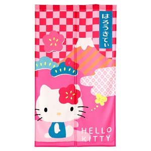 14-661 のれん ハローキティ 富士山 85×150 レッド