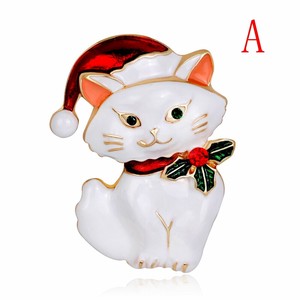 ブローチ クリスマス猫 可愛い アクセサリー DYLA869