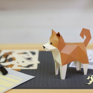 Animal Ornament Animals Shiba Dog Shiba Inu Papercraft Made in Japan