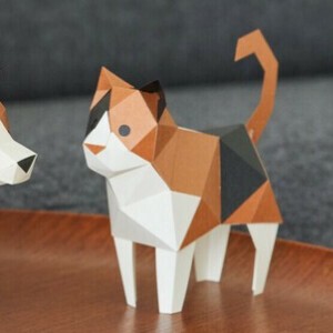 Animal Ornament Animals Cat Mike-cat Papercraft Made in Japan