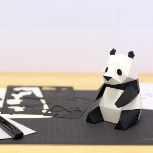 Animal Ornament Animals Papercraft Panda Made in Japan