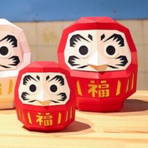 Object/Ornament Daruma Lucky Charm Dharma Papercraft Made in Japan