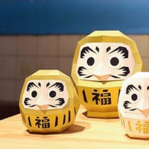 Object/Ornament Daruma Lucky Charm Dharma Papercraft Made in Japan