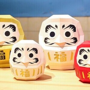 Object/Ornament Daruma Lucky Charm Dharma Papercraft Made in Japan