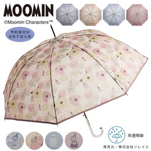 予約商品8月下旬入荷【ムーミン コラボ】2025AW半透明ビニール 手開き 雨傘 ムーミン・リトルミイ
