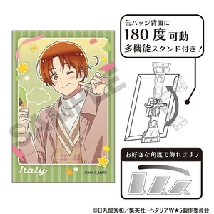 ■2025AW　先行予約■　ヘタリア World★Stars　アート缶バッジ　イタリア/食べ歩きグルメ