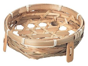 竹バスケット 脚付 Φ14cm 28-15