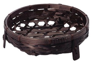 竹バスケット 脚付 Φ17cm 28-21