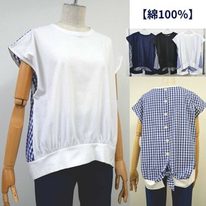 T-shirt Tunic Gingham Check Switching [2025 NEW]