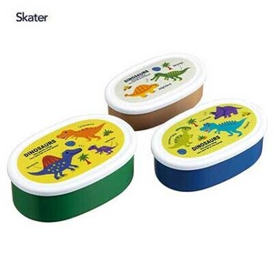 Bento Box Dinosaur book Skater Antibacterial Dishwasher Safe 3-pcs set