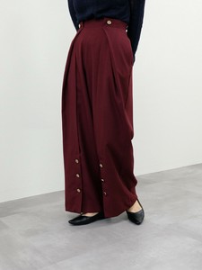 ウエストボタンタックワイドパンツ