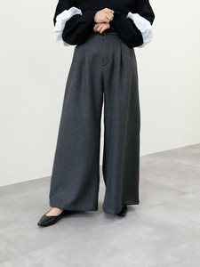 柄タックビックワイドパンツ