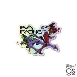 エヴァンゲリオンレーシング ホログラムステッカー 初号機＆弐号機 アニメ キャラクター グッズ EVA003