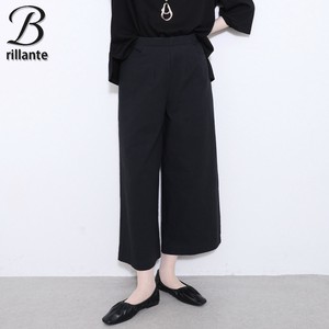 日本製　コットンポプリン ワッシャー ワイドパンツ　2025新作ss 春夏　BRILLANTE東京（195104）