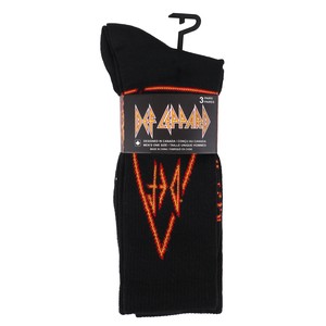 DEF LEPPARD メンズ3Pクルーソックス