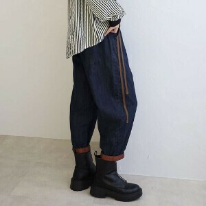 【2025新作】　【人気アイテム！】　配色デザイン柔らかイージーデニム　BRILLANTE大阪