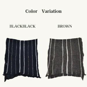 【全2色】イタリア製アルパカ混ラメ入りストライプマフラー