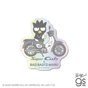 はぴだんぶい×Super Cub ホログラムステッカー バッドばつ丸 サンリオ sanrio Honda グッズ LCS1749
