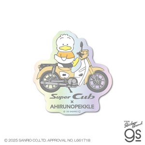 はぴだんぶい×Super Cub ホログラムステッカー あひるのペックル サンリオ sanrio Honda グッズ LCS1751
