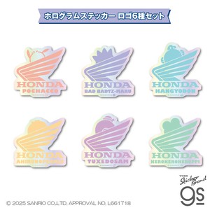 【ロゴ6種セット】 はぴだんぶい×Super Cub ホログラムステッカー サンリオ sanrio Honda SANCUB-SET05