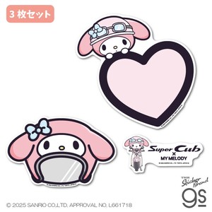 【3枚セット】 Super Cub×サンリオキャラクターズ ビッグステッカーセット マイメロディ Honda LCS1755