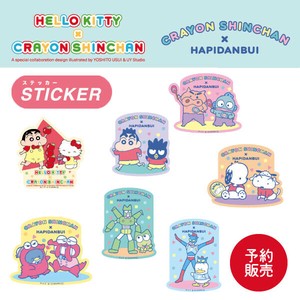 【予約販売】(10月入荷予定) キャラクターステッカー"サンリオ＆クレヨンしんちゃん"