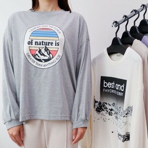 T-shirt Voluminous Sleeve T-Shirt Big Tee Long T-shirt Outdoor Cut-and-sew