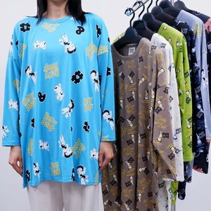 T 恤/上衣 图案 贝蒂 长袖 宽松T-Shirt 男女兼用 长T恤